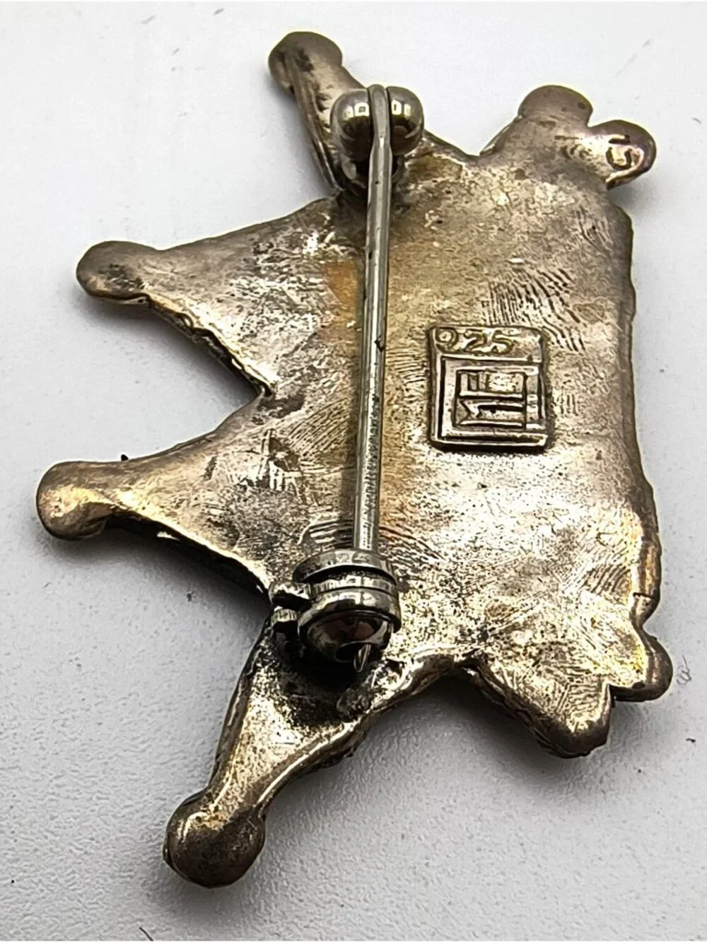 Vintage Sterling Silver 925 Mary Englebreit Crown Brooch Pin With Floral Detaili